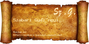 Szabari Gyöngyi névjegykártya