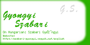 gyongyi szabari business card